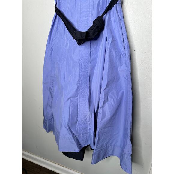 3.1 PHILLIP LIM Purple A-Line Sleeveless V-Neck Poplin Belted Midi Dress Size 4 - Picture 8 of 14